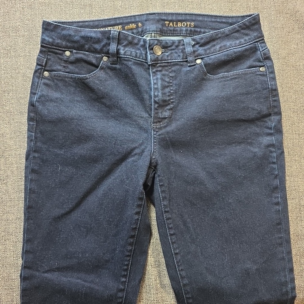 Talbots Women's Signature Ankle Jeans Size 6 Waist 28 Length 24 Blue Denim